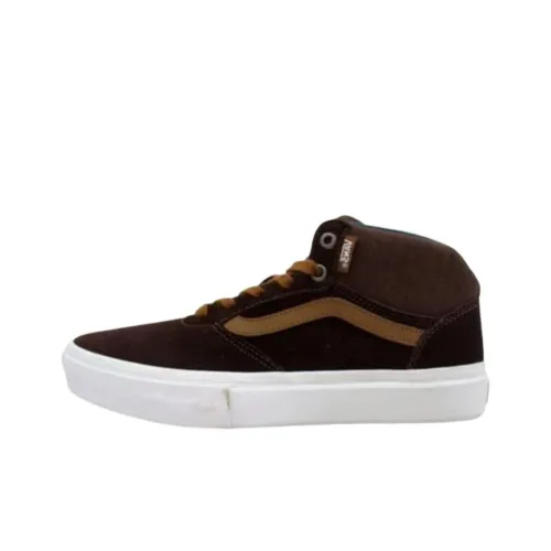 Vans Gilbert Crockett Pro MID Амортизация Износостойкий MID Топ Скейтборд Кроссовки Унисекс Черный Коричневый