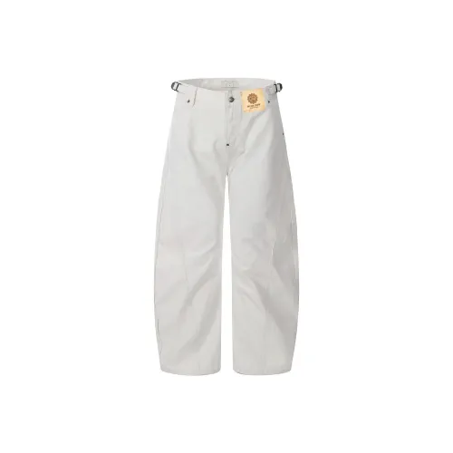 WUHA CREW Белый Унисекс Джинсы