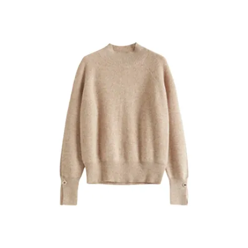 SLLSKY Овсяный Абрикос Женские Свитера