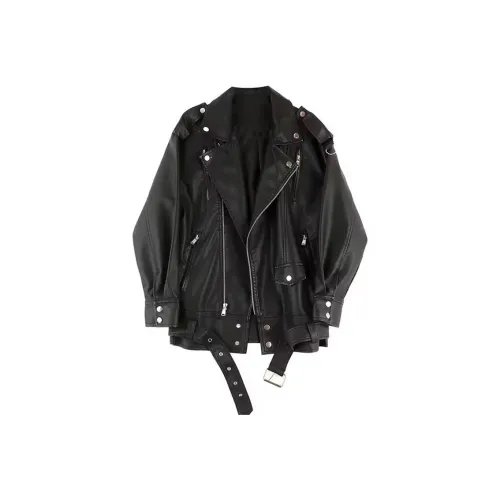 A02 Черный Унисекс Кожаные куртки