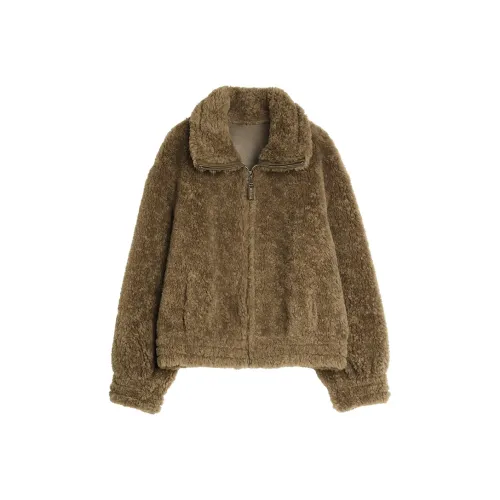 ELLE Кофе Женские Бархатные Куртки