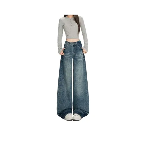 VENICEW Синий с VN Brand Sticker Женские Джинсы