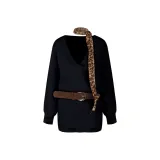 Темно-синий (Шелковый шарф + Ремень)