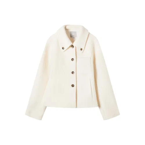 DIALOGUE Пальто Женское Молочно-белое