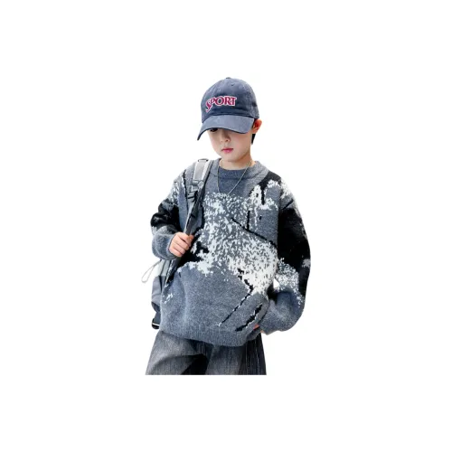 YUGUOGUO Черный Серый Цвет Школьный возраст Свитера