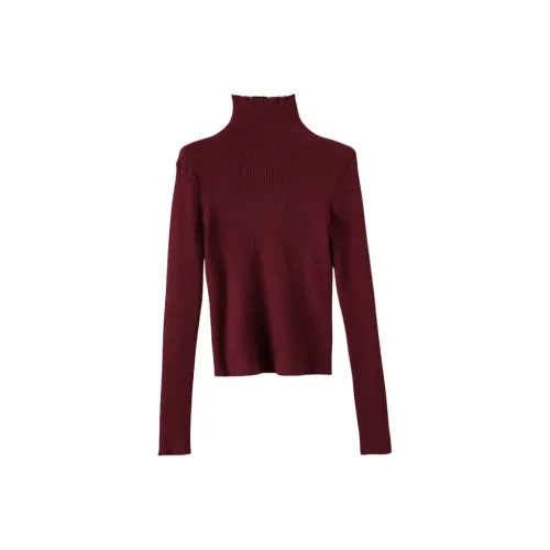 Late White Бургунди Женский Трикотаж