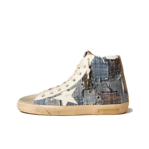 Golden Goose Высокие Кроссовки для скейтбординга Женские Синие