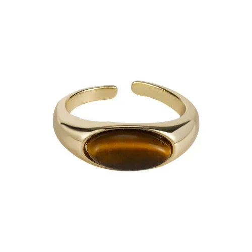 ZWU Камень Тигровый глаз Кольца Женские