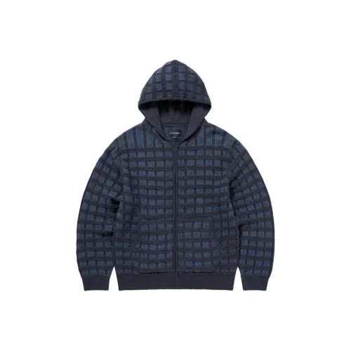 Thisisneverthat Fw25 Textured Knit Zip Толстовка Темно-синий Свитшот Унисекс