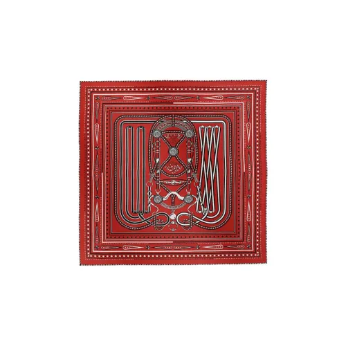 HERMES Шелковые повязки на голову Женские Красный Черный Белый