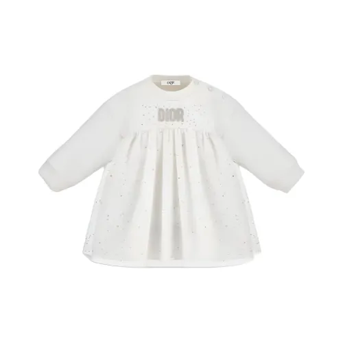 DIOR Сливочные Детские Платья