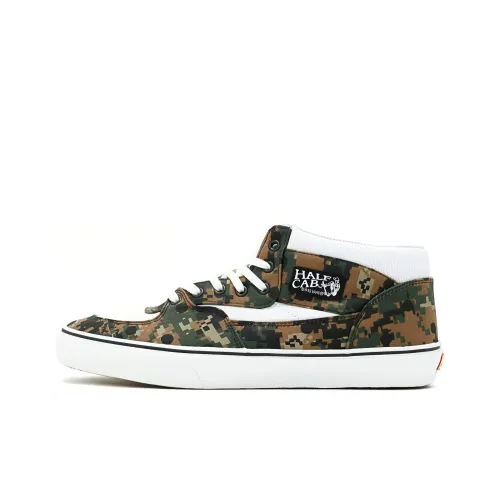 CDG x VANS Half Cab 33 Supreme Digi Аbrasion Resistant Дышащий MID Топ Скейтборд Кроссовки Унисекс Коричнево-зеленый