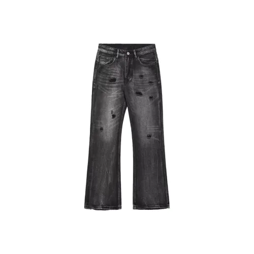 YICHEN Черный Серый Цвет Унисекс Джинсы