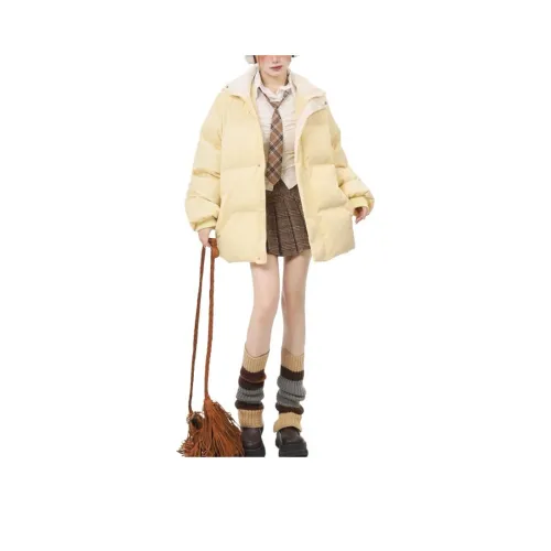 GOSO Желтый Хлопок Куртка Женские Пуховики