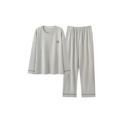 WANANNI Light Gray Men's Pajama Sets WANANNI Светло-серый мужской пижамный комплект
