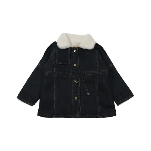 SHIBU Tong Yiyuan С флисовой подкладкой Деним PARKA Пальто Синий Пре-школьные Куртки