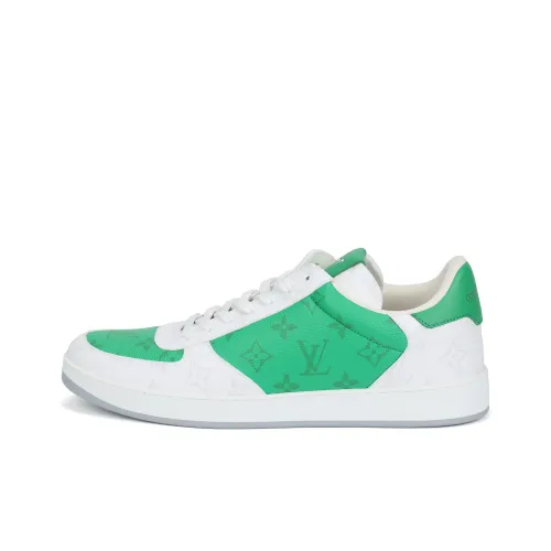 LOUIS VUITTON Rivoli Low Топ Скейтборд Кроссовки Мужские Белые Зеленые