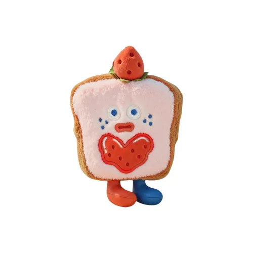 HANADOU x Brunch Brother Клубничный Тост Шоколад Тост Кошка Тост Плюшевый Брелок 13,5 см Длина Тела