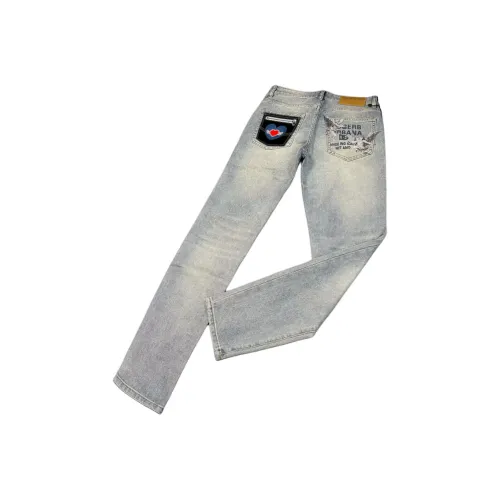 PWUE Винтаж Унисекс Джинсы