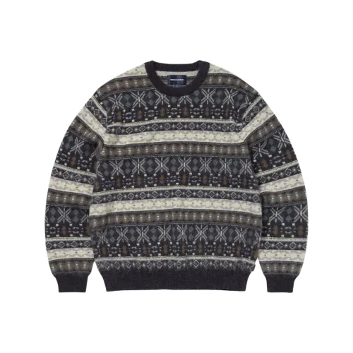 Thisisneverthat Fw25 Fair Isle Knit Sweater Темно-синий Свитер Унисекс
