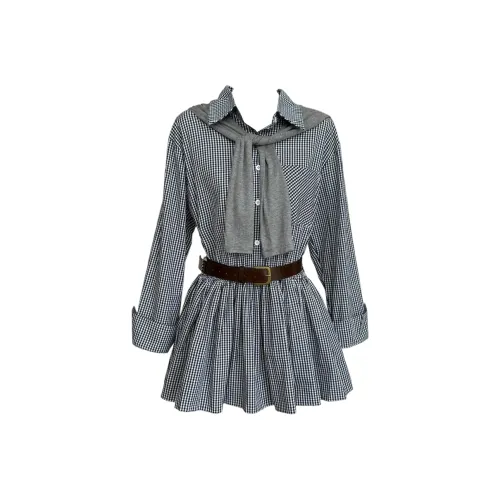 GRAYISMOON Длинное платье с длинными рукавами женское