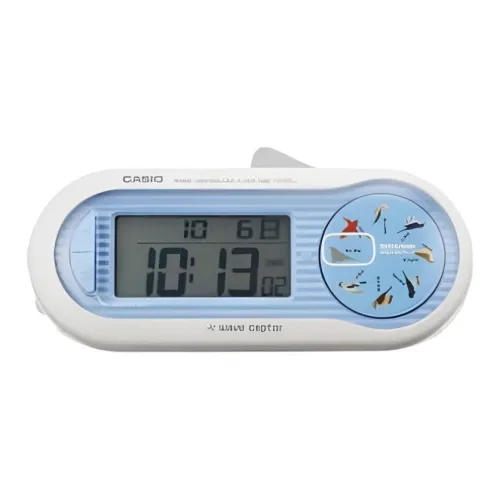 CASIO Радиоконтролируемый Механизм Смола Будильник Унисекс Синий Белый