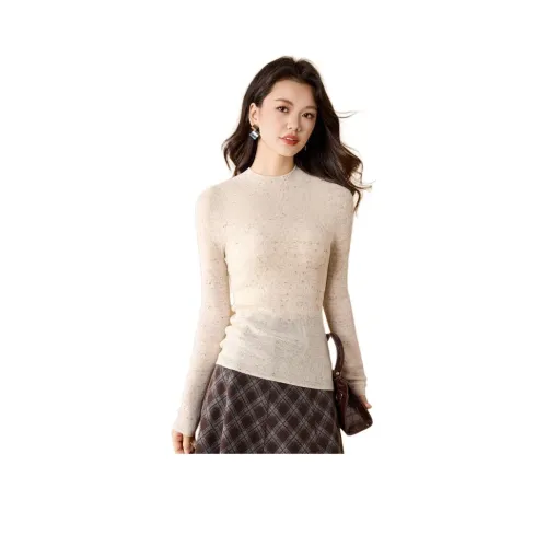 MEILANNI Бежевый Абрикос Женская Трикотажная