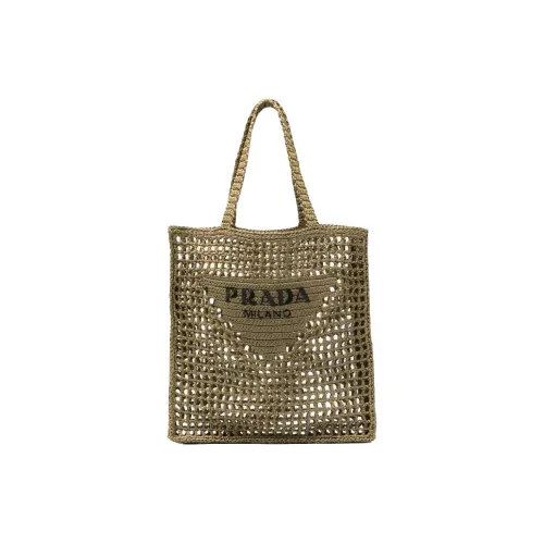 PRADA Raffia Сумка на одно плечо Женская Травяной зеленый