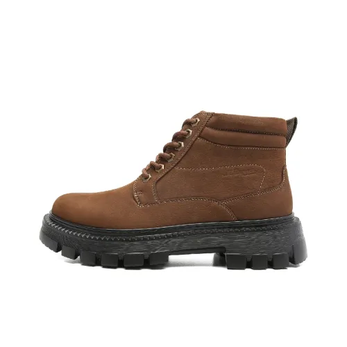 S. T.DUPONT Короткий ботинок Martin 3,6 см мужской кофейный хаки