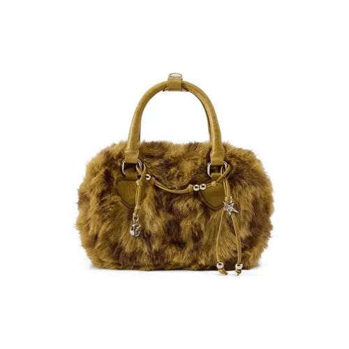 JACD Искусственный мех VS Искусственная кожа Сумка Женская Золотая Пальма