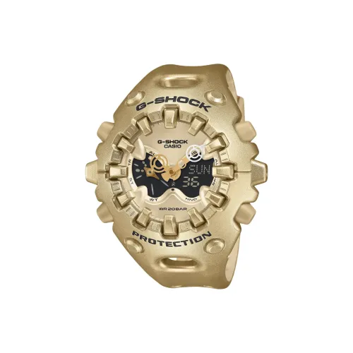 CASIO GA V01 Collection Кварцевый механизм Смольный ремешок Часы унисекс Золотой циферблат