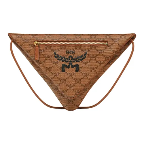 MCM Himmel Lauretos Кожа Наппа Сумка через плечо Мужская Коньяк