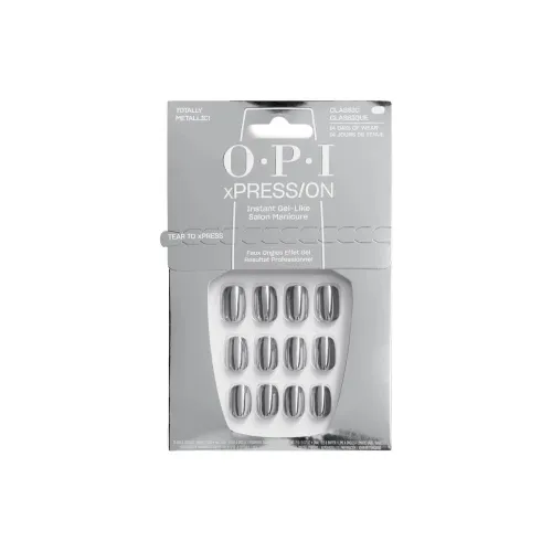 OPI Металл False Nail Овал Серебряный Однотонный Глянцевый 30 Шт