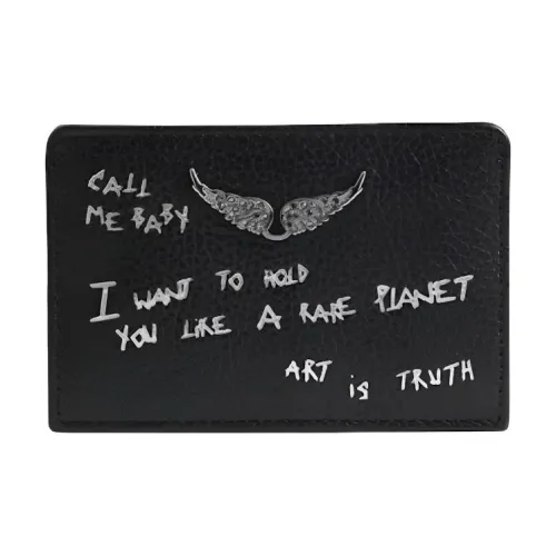 Zadig Voltaire Коровья кожа Держатель для карт Стандартный Унисекс Черный