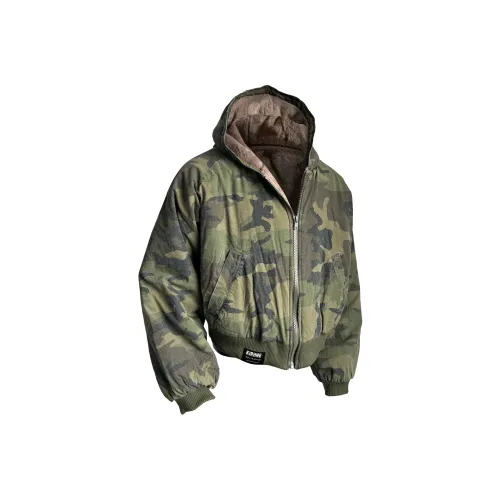 KIRHNE Армейский зеленый унисекс пуховики