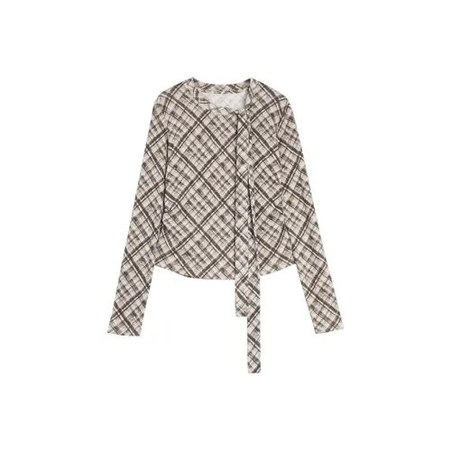 ELLE Темно-коричневые женские футболки T