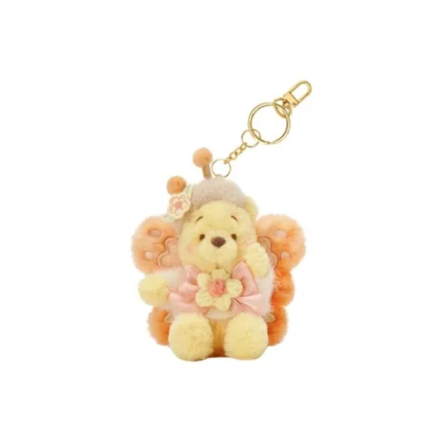 Disney x DISNEYLAND Бабочка Винни-Пух Желтые оттенки Кольцо для ключей Плюшевый Подвеска 12,5 см Длина корпуса Шанхайский Дисней