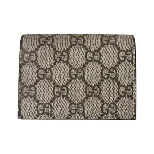 GUCCI GG Supreme Холст Кошелек Женский Бежевый