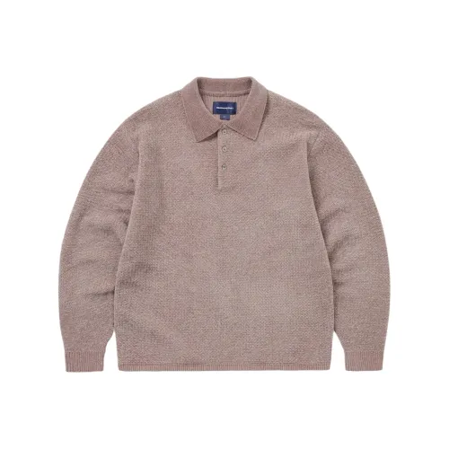 Thisisneverthat Fw25 Velvet Knit Polo Пыльно-розовый Polo Unisex