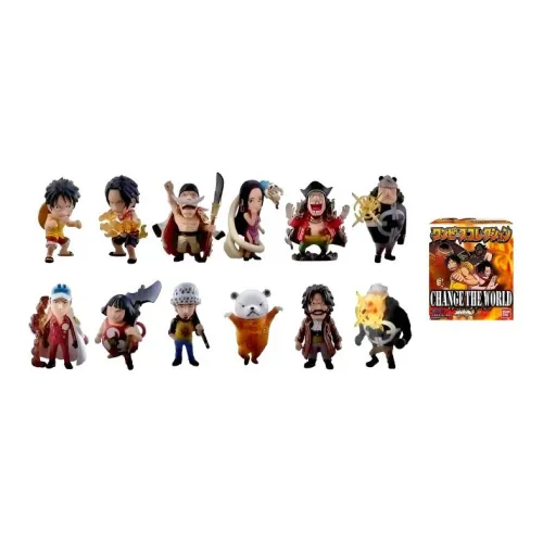 Bandai One Piece Луффи Белая борода Lucky Draw Одиночная капсульная игрушка Цельная коробка 12 шт