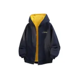 Утолщенный с флисовой подкладкой, темно-синий