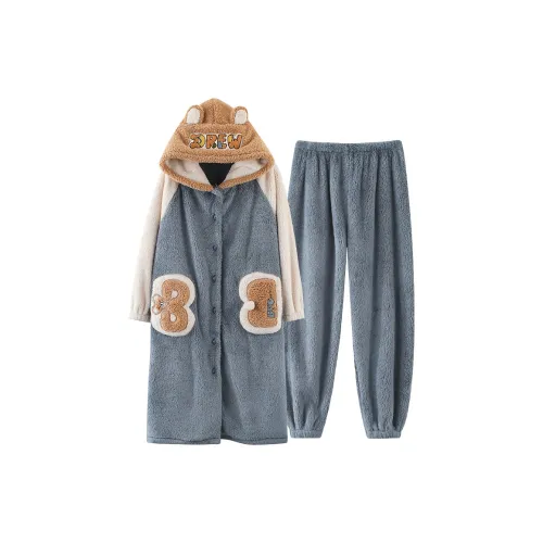 MADALLO Синий Женские Банные халаты