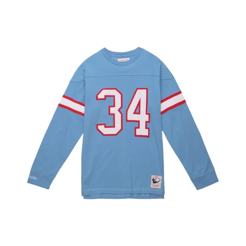 Mitchell Ness Светло-Синие Мужские Футболки