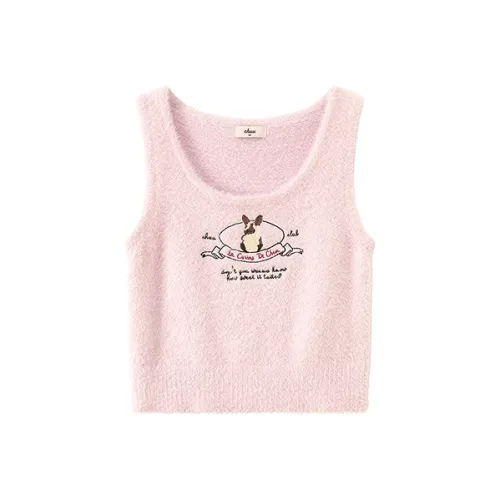 CHUU Светло-розовые Женские Майки