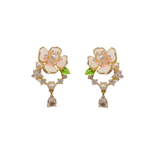 BONAS Copper Stud Earrings Women's BONAS Медные серьги-гвоздики женские
