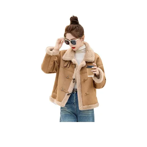 H YXIANG Бархат Feel Пальто Женское