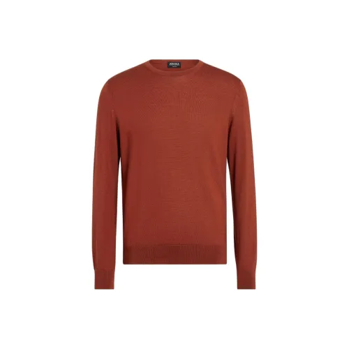 Ermenegildo Zegna Темно-красные Мужские Свитера