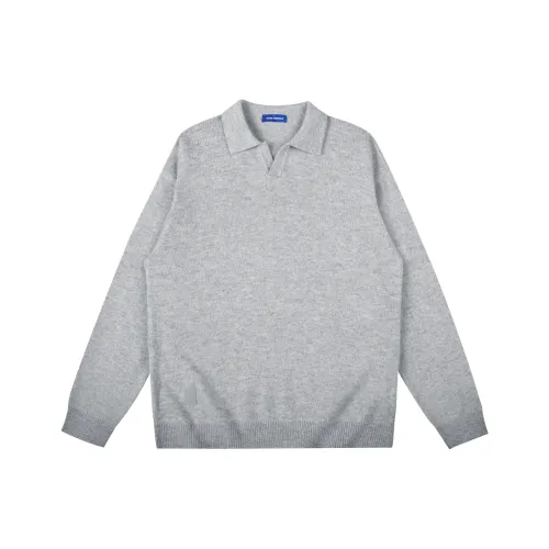 FAIRWHALE Men's Gray Photinia Sweaters FAIRWHALE Мужские Серые Свитера Фотиния