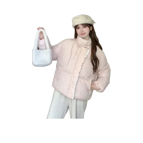 VENICEW Розовый с VN Brand Наклейка Женские Пуховики