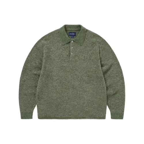 Thisisneverthat Fw25 Бархат KNIT POLO Зеленый Поло Унисекс